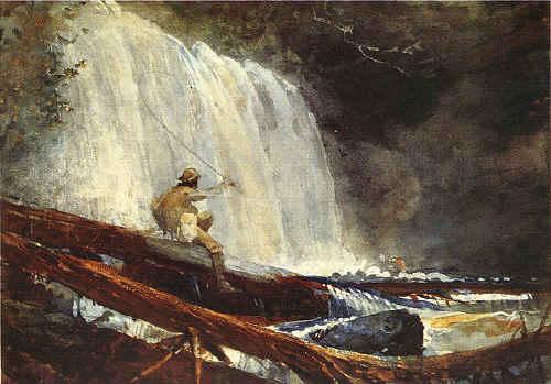 Winslow Homer Waterfalls in the Adirondacks Sweden oil painting art